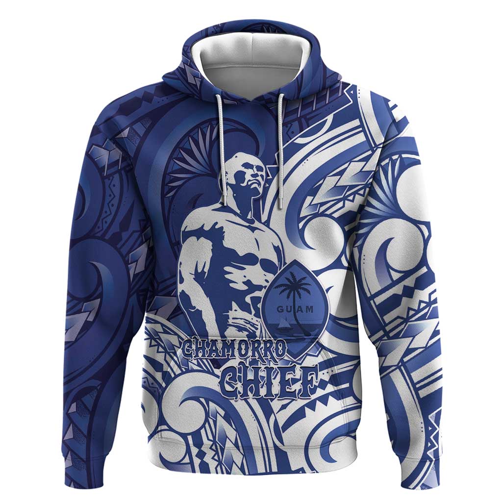 Guam Chief Kepuha Hoodie Chamorro Pride LT05 Pullover Hoodie Blue - Polynesian Pride
