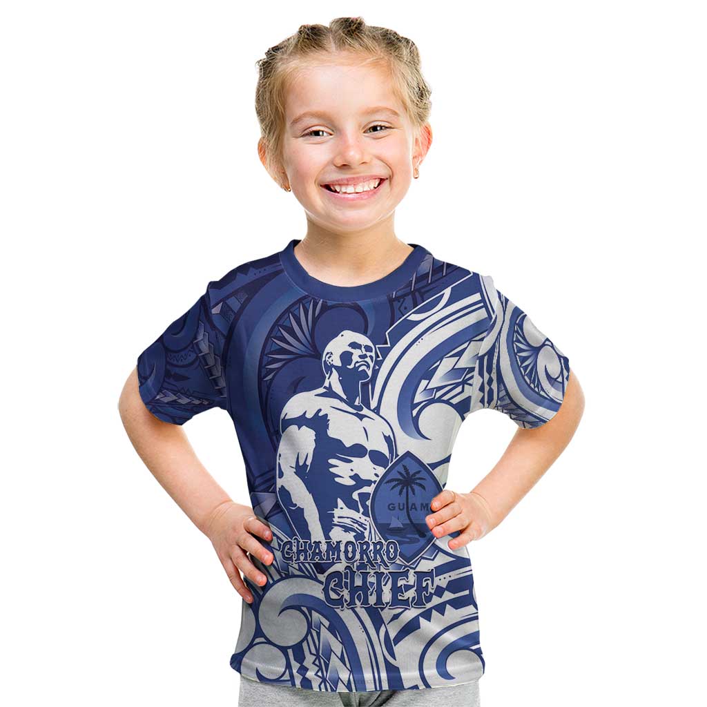 Guam Chief Kepuha Kid T Shirt Chamorro Pride LT05 Blue - Polynesian Pride
