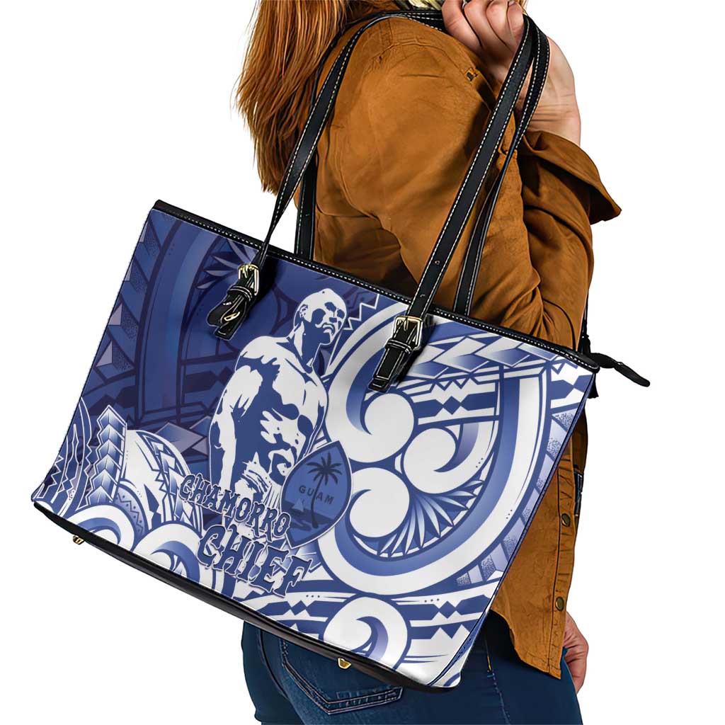 Guam Chief Kepuha Leather Tote Bag Chamorro Pride LT05 - Polynesian Pride