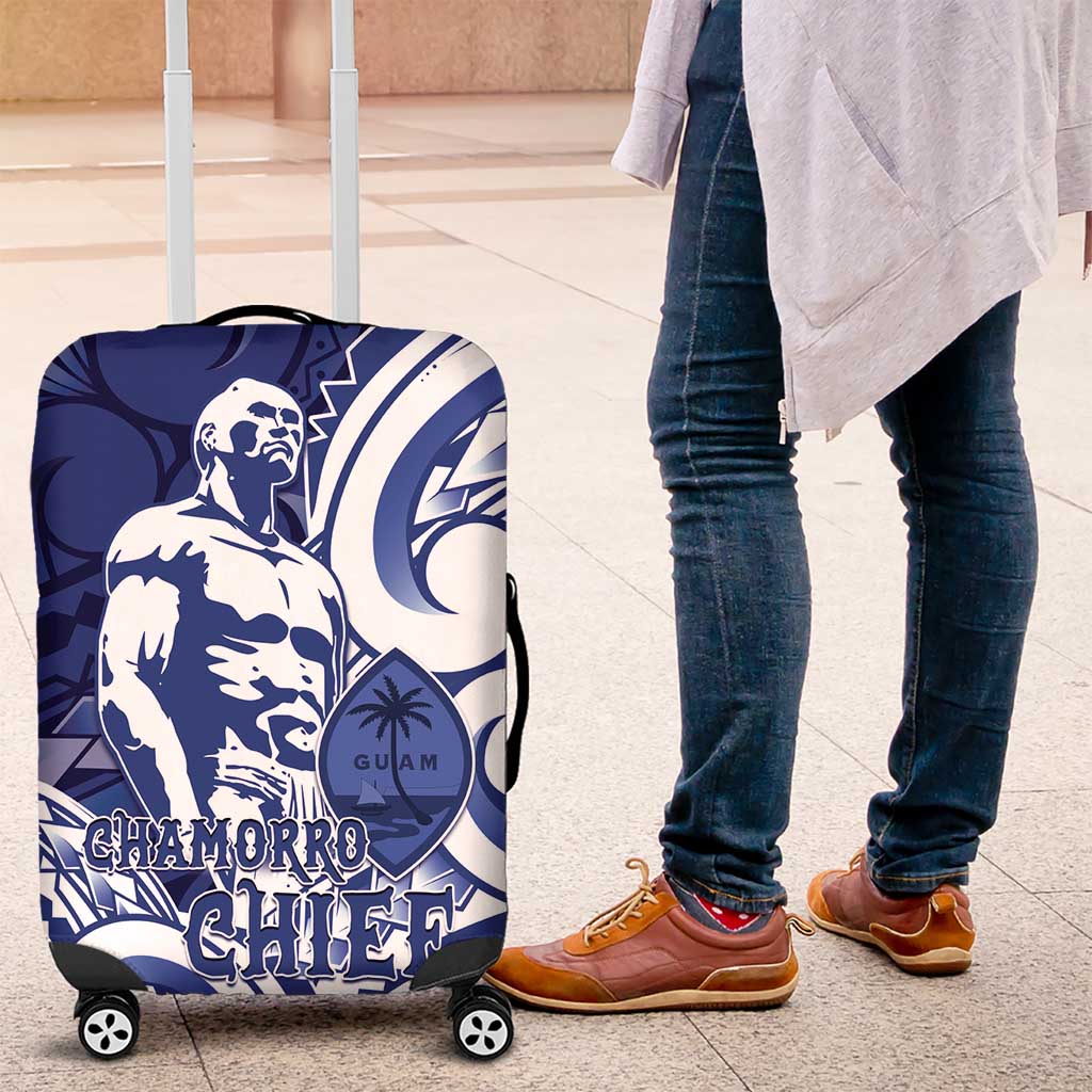 Guam Chief Kepuha Luggage Cover Chamorro Pride LT05 Blue - Polynesian Pride