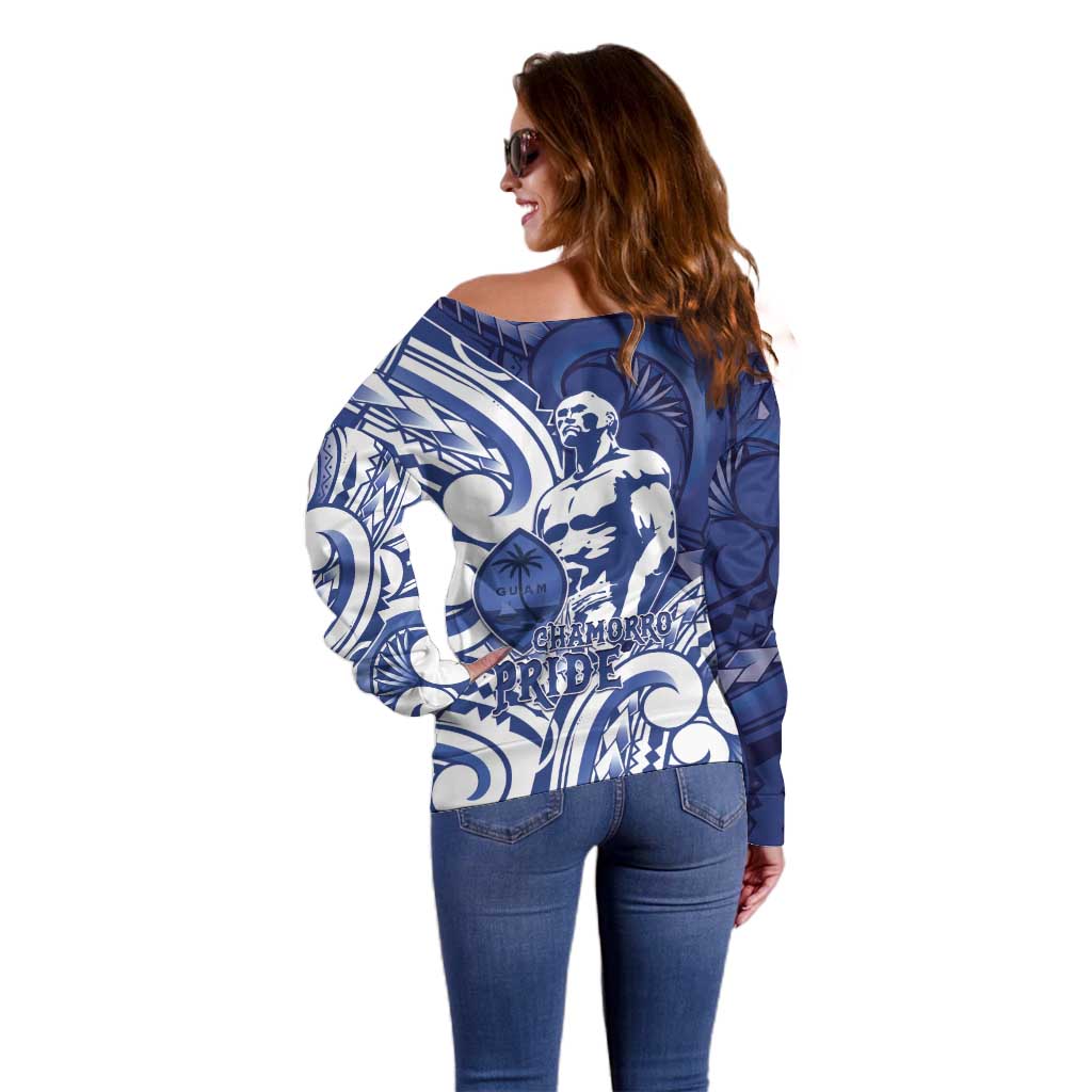 Guam Chief Kepuha Off Shoulder Sweater Chamorro Pride LT05 - Polynesian Pride