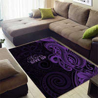 Lupus Warrior Area Rug Never Give Up Polynesian Style LT05 - Polynesian Pride