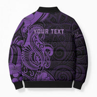 Personalised Lupus Warrior Bomber Puffer Jacket Never Give Up Polynesian Style LT05 - Polynesian Pride