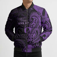 Personalised Lupus Warrior Bomber Puffer Jacket Never Give Up Polynesian Style LT05 - Polynesian Pride