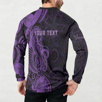 Personalised Lupus Warrior Button Sweatshirt Never Give Up Polynesian Style LT05 - Polynesian Pride