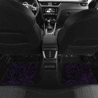 Personalised Lupus Warrior Car Mats Never Give Up Polynesian Style LT05 Set 2pcs - Back Purple - Polynesian Pride
