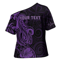 Personalised Lupus Warrior Cross Shoulder Shirt Never Give Up Polynesian Style LT05 - Polynesian Pride