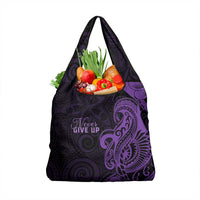 Lupus Warrior Grocery Bag Never Give Up Polynesian Style LT05 1-pack One Size Purple - Polynesian Pride