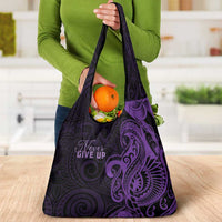 Lupus Warrior Grocery Bag Never Give Up Polynesian Style LT05 - Polynesian Pride