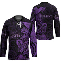 Personalised Lupus Warrior Hockey Jersey Never Give Up Polynesian Style LT05 - Polynesian Pride