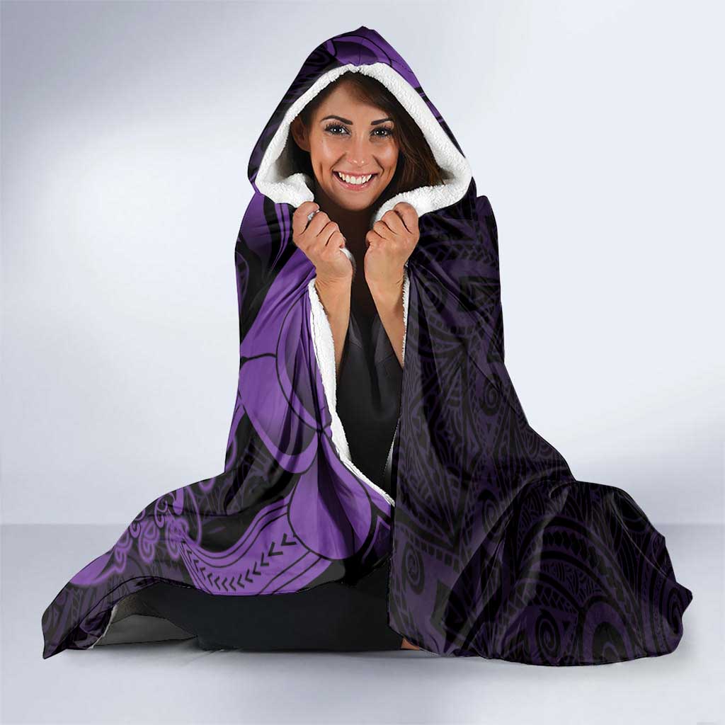 Lupus Warrior Hooded Blanket Never Give Up Polynesian Style LT05 - Polynesian Pride