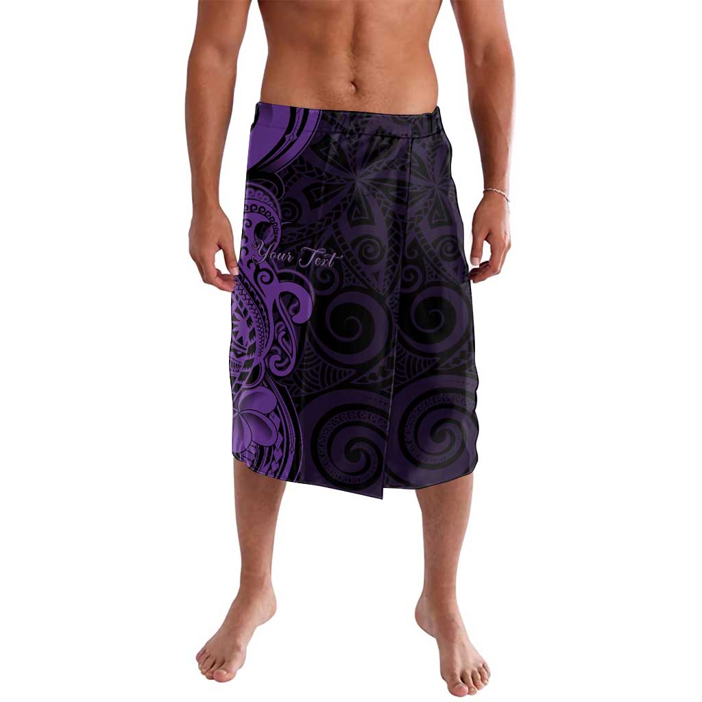 Personalised Lupus Warrior Lavalava Never Give Up Polynesian Style LT05 Purple - Polynesian Pride