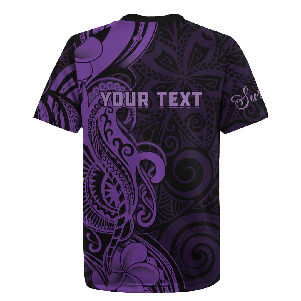 Personalised Lupus Warrior Rugby Jersey Never Give Up Polynesian Style LT05 - Polynesian Pride