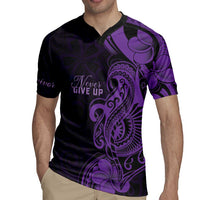 Personalised Lupus Warrior Rugby Jersey Never Give Up Polynesian Style LT05 - Polynesian Pride