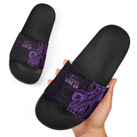 Lupus Warrior Slide Sandals Never Give Up Polynesian Style LT05 - Polynesian Pride
