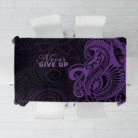 Lupus Warrior Tablecloth Never Give Up Polynesian Style LT05 Purple - Polynesian Pride