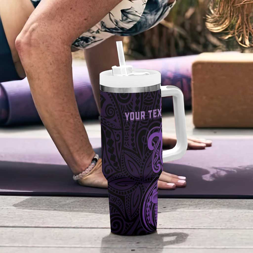 Personalised Lupus Warrior Tumbler With Handle Never Give Up Polynesian Style LT05 - Polynesian Pride