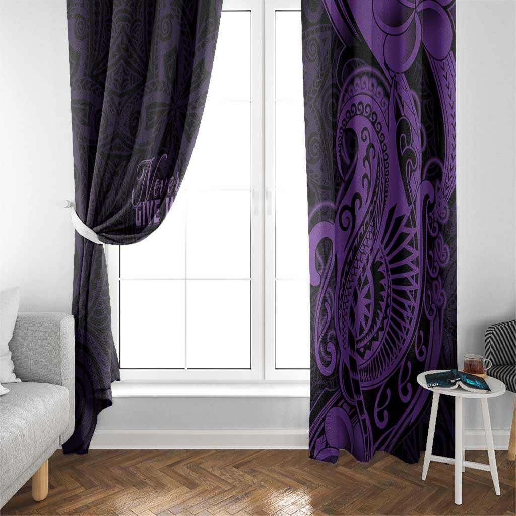 Lupus Warrior Window Curtain Never Give Up Polynesian Style LT05 - Polynesian Pride