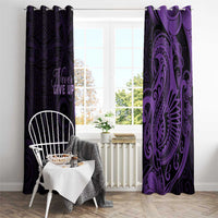 Lupus Warrior Window Curtain Never Give Up Polynesian Style LT05 - Polynesian Pride
