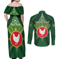 Personalized American Samoa Manu'a Cession Day Couples Matching Off Shoulder Maxi Dress and Long Sleeve Button Shirt With Polynesian Pattern LT05 - Polynesian Pride