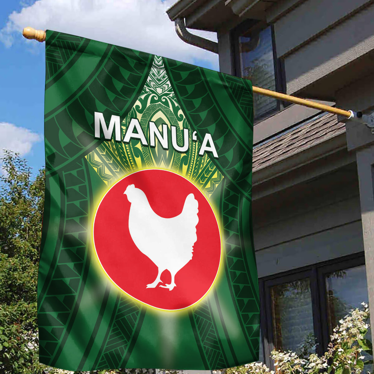 American Samoa Manu'a Cession Day Garden Flag With Polynesian Pattern LT05 - Polynesian Pride