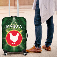 American Samoa Manu'a Cession Day Luggage Cover With Polynesian Pattern LT05 Green - Polynesian Pride