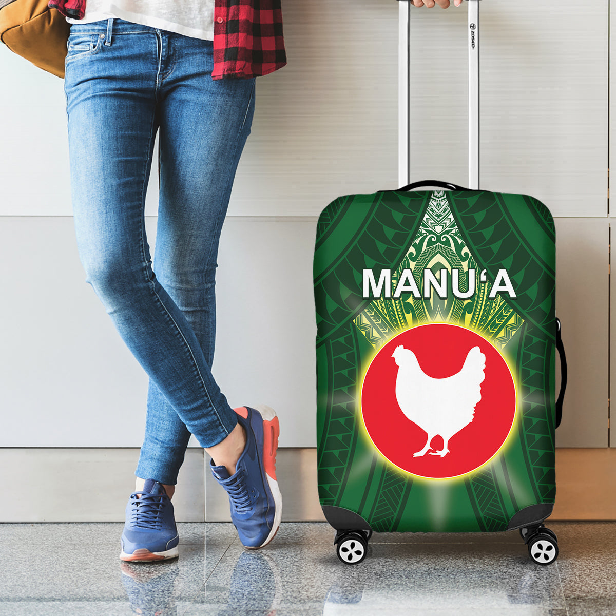 American Samoa Manu'a Cession Day Luggage Cover With Polynesian Pattern LT05 - Polynesian Pride