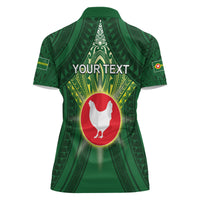 Personalized American Samoa Manu'a Cession Day Women Polo Shirt With Polynesian Pattern LT05 - Polynesian Pride