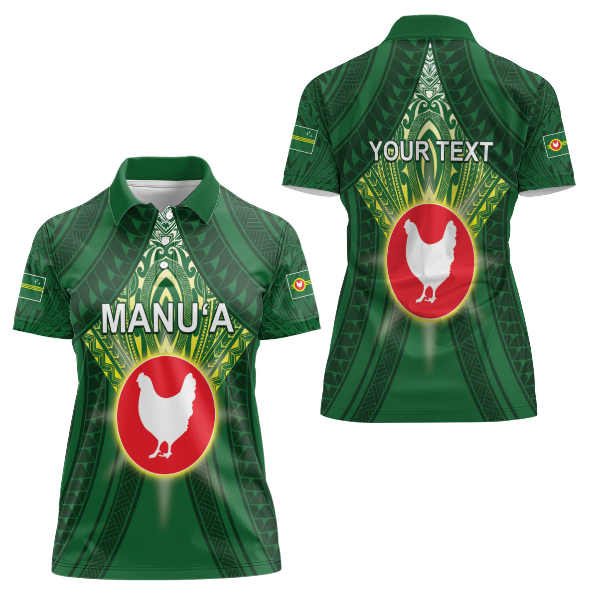 Personalized American Samoa Manu'a Cession Day Women Polo Shirt With Polynesian Pattern LT05 - Polynesian Pride