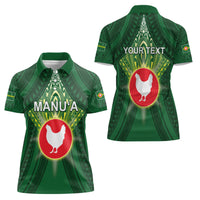 Personalized American Samoa Manu'a Cession Day Women Polo Shirt With Polynesian Pattern LT05 - Polynesian Pride