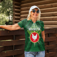 Personalized American Samoa Manu'a Cession Day Women Polo Shirt With Polynesian Pattern LT05 - Polynesian Pride
