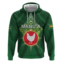 Personalized American Samoa Manu'a Cession Day Zip Hoodie With Polynesian Pattern LT05 Pullover Hoodie Green - Polynesian Pride