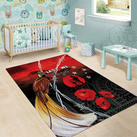 Papua New Guinea Remembrance Day Area Rug Lest We Forget LT05 - Polynesian Pride