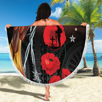 Papua New Guinea Remembrance Day Beach Blanket Lest We Forget LT05 - Polynesian Pride