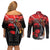 Papua New Guinea Remembrance Day Couples Matching Off Shoulder Short Dress and Long Sleeve Button Shirt Lest We Forget