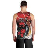 Papua New Guinea Remembrance Day Men Tank Top Lest We Forget LT05 - Polynesian Pride