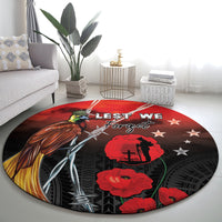 Papua New Guinea Remembrance Day Round Carpet Lest We Forget LT05 - Polynesian Pride