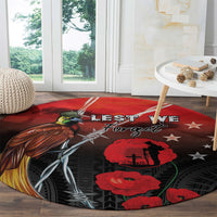 Papua New Guinea Remembrance Day Round Carpet Lest We Forget LT05 - Polynesian Pride