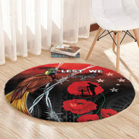 Papua New Guinea Remembrance Day Round Carpet Lest We Forget LT05 - Polynesian Pride