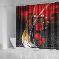 Papua New Guinea Remembrance Day Shower Curtain Lest We Forget LT05 - Polynesian Pride