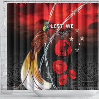 Papua New Guinea Remembrance Day Shower Curtain Lest We Forget LT05 - Polynesian Pride