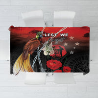 Papua New Guinea Remembrance Day Tablecloth Lest We Forget LT05 Red - Polynesian Pride