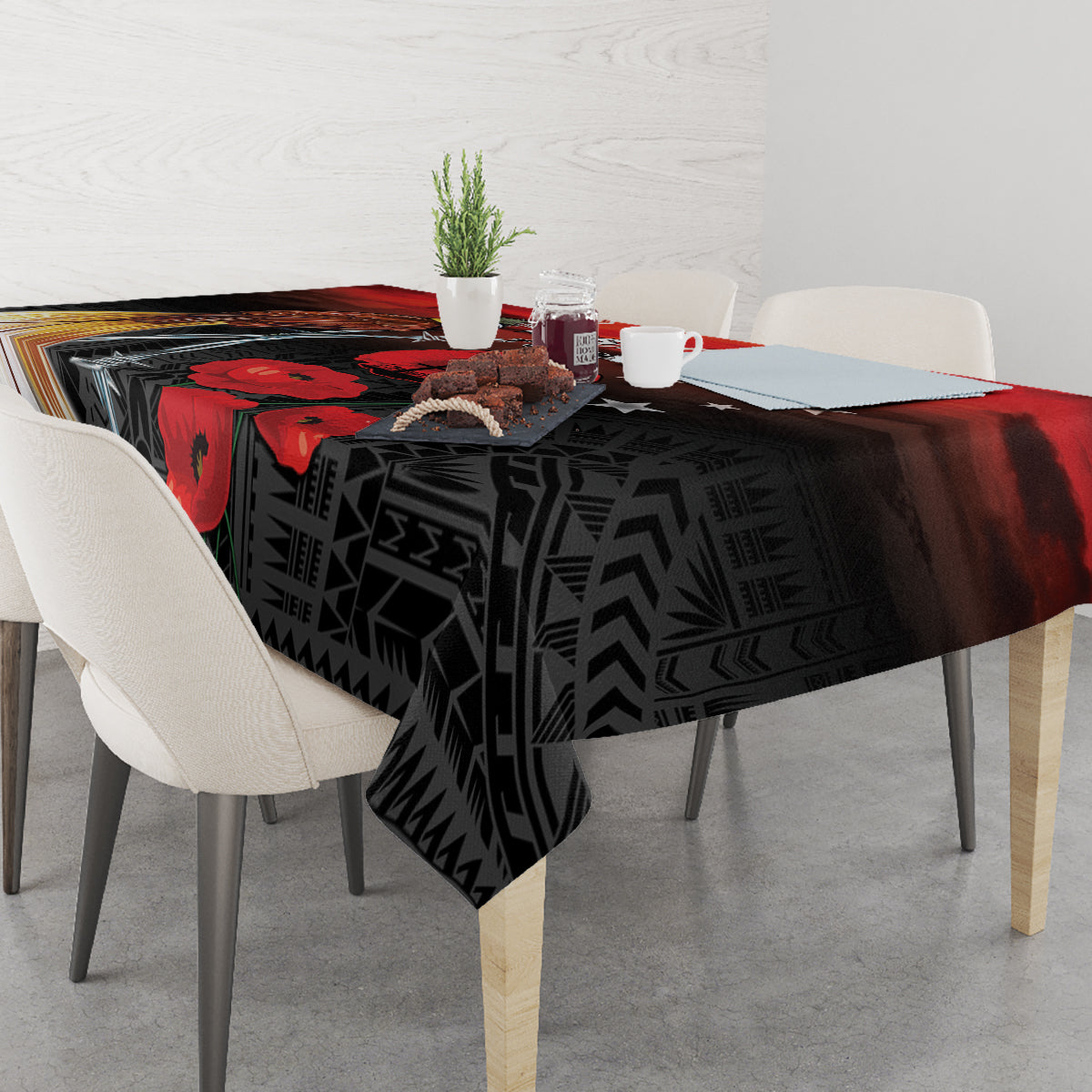 Papua New Guinea Remembrance Day Tablecloth Lest We Forget LT05 - Polynesian Pride