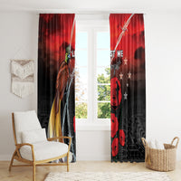 Papua New Guinea Remembrance Day Window Curtain Lest We Forget LT05 - Polynesian Pride