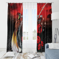 Papua New Guinea Remembrance Day Window Curtain Lest We Forget LT05 - Polynesian Pride