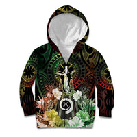 Vanuatu Happy Assumption Day Kid Hoodie LT05 Zip Hoodie Reggae - Polynesian Pride