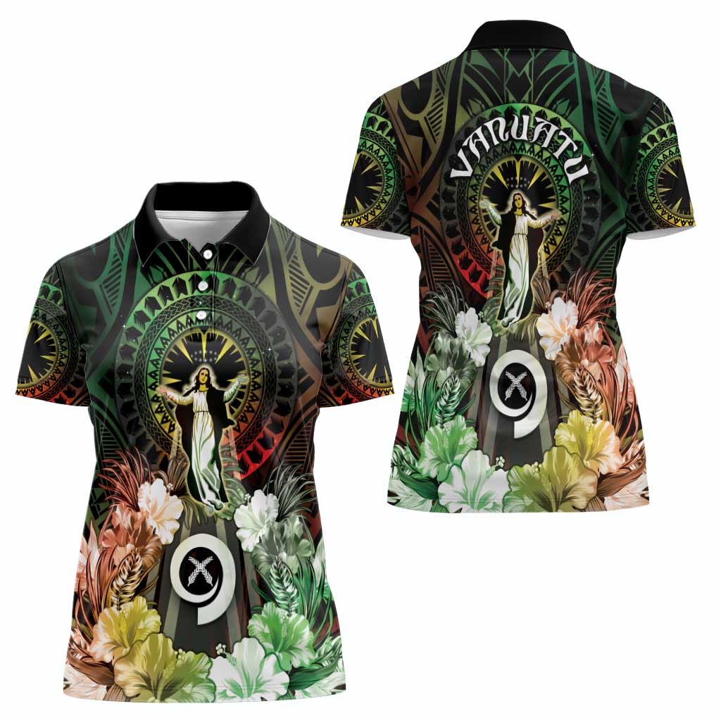 Vanuatu Happy Assumption Day Women Polo Shirt LT05 - Polynesian Pride