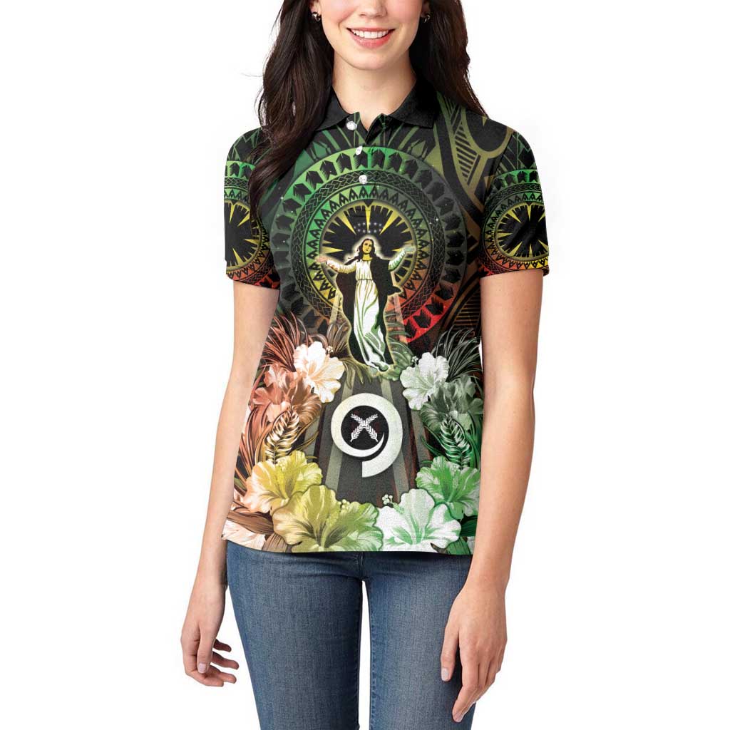 Vanuatu Happy Assumption Day Women Polo Shirt LT05 - Polynesian Pride
