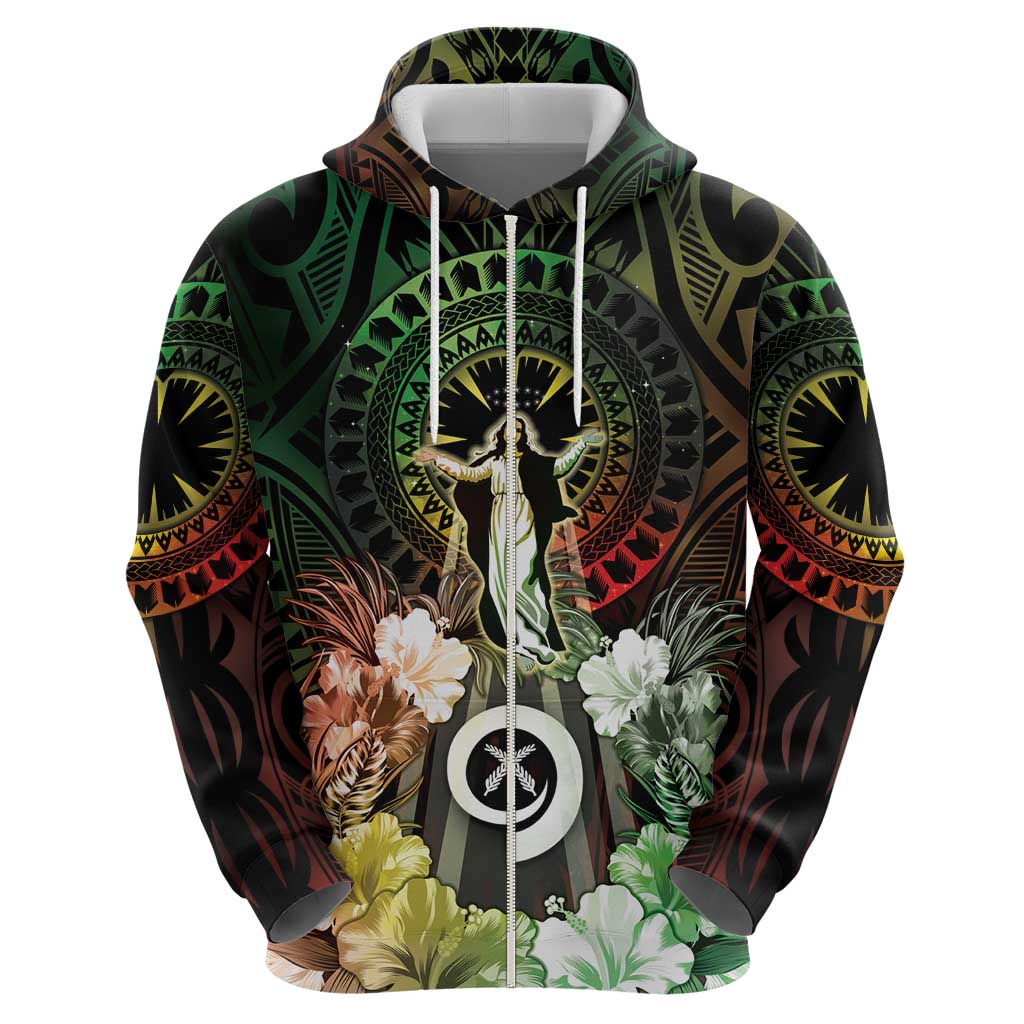 Vanuatu Happy Assumption Day Zip Hoodie LT05 - Polynesian Pride