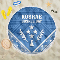 Kosrae State Gospel Day Beach Blanket Simple Style LT05 One Size 150cm Blue - Polynesian Pride